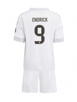 Real Madrid Endrick #9 Replika Hemmakläder Barn 2025-26 Kortärmad (+ byxor)